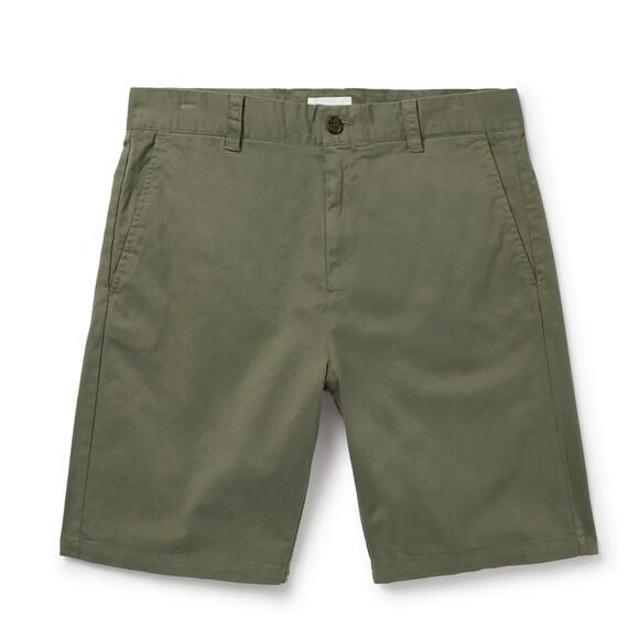 NNO7 NO NATIONALITY Crown Chino Shorts Men's 36 Cotton Blend Twill Khaki Green - Picture 1 of 7